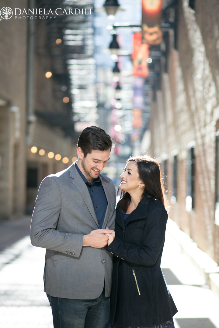 Chicago theater Engagement Photography Session